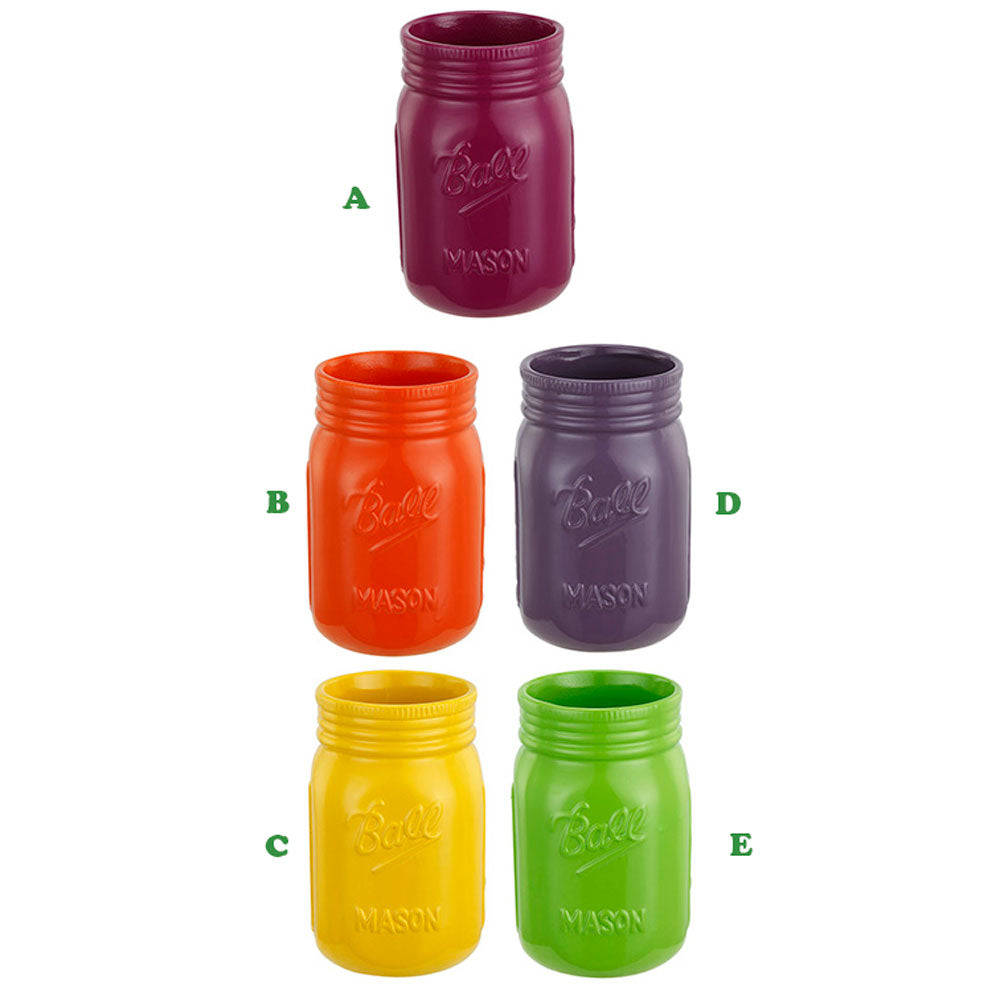 Napco, Flower Power Mason Jar, Assorted & Sold Separately