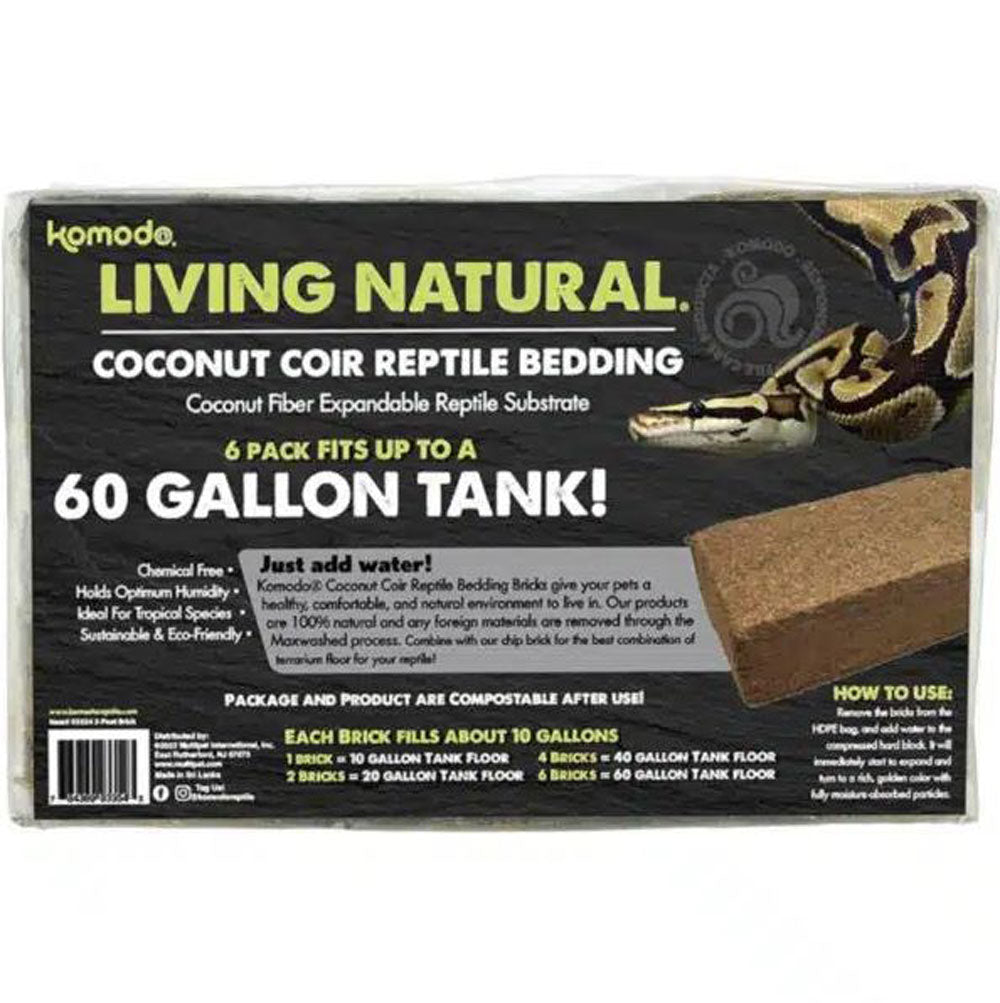 Komodo, Coconut Coir Peat Brick, 60 Gal Tank