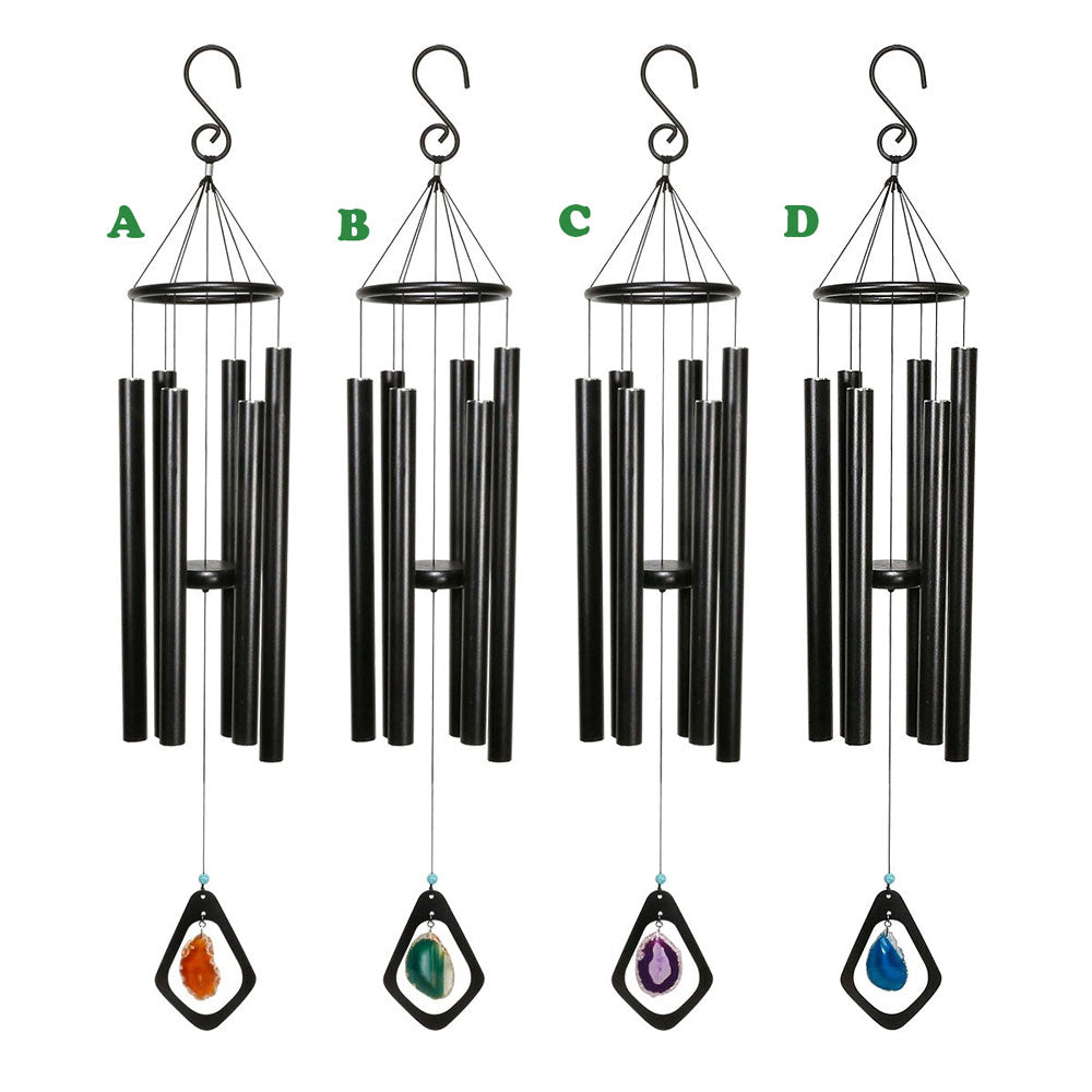 Alpine, Wind Chime, Ebony w/ Agate Stone, Sold Individually, 41"