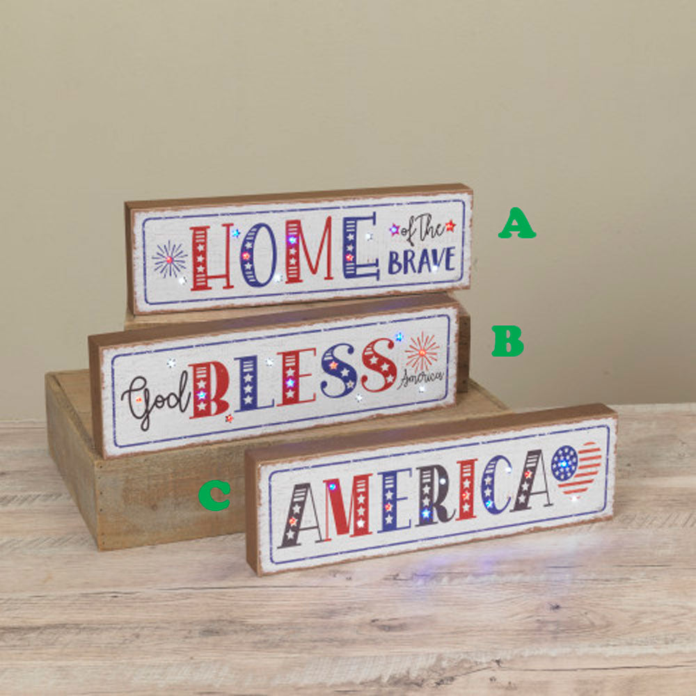 Gerson, Americana Wooden B/O Wooden Block, Assorted and Sold Separately