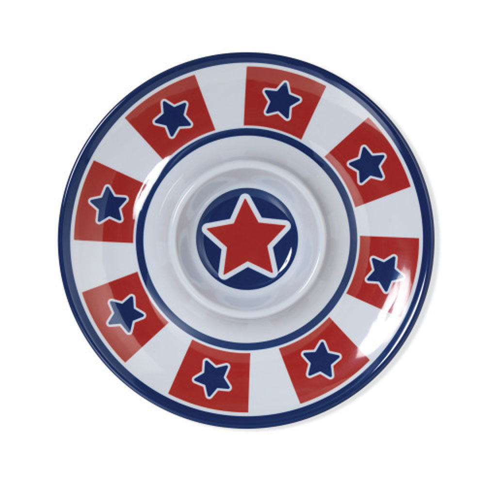 Gerson, Americana Chip & Dip Plate, 14.96"