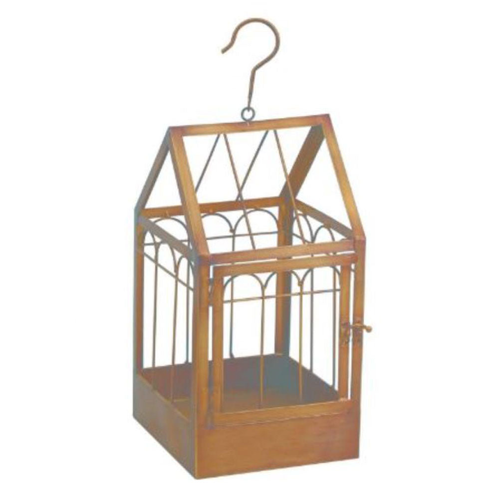 Transpac, Geometric Metal Hanging Bird Feeder, Small