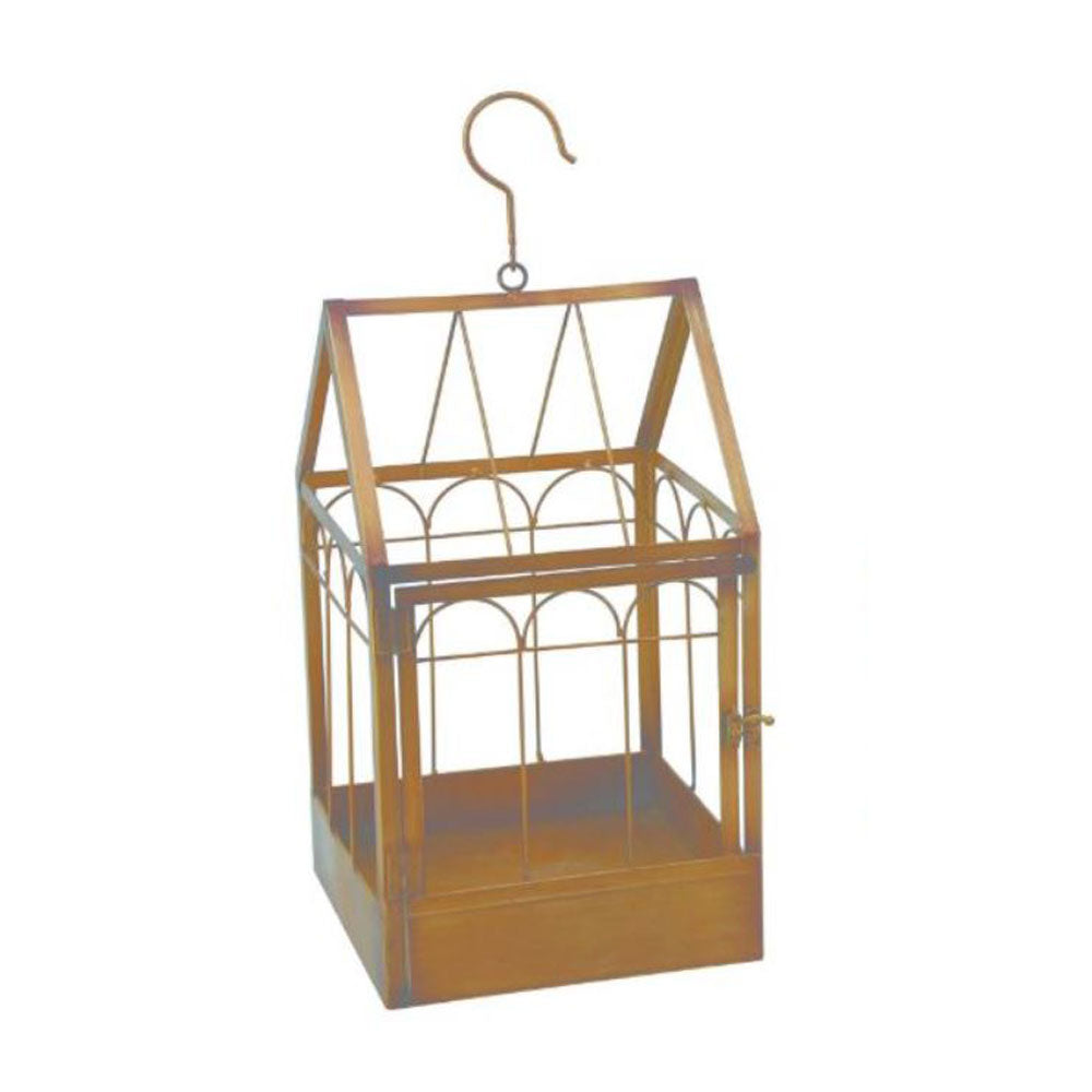 Transpac, Geometric Metal Hanging Bird Feeder, Large