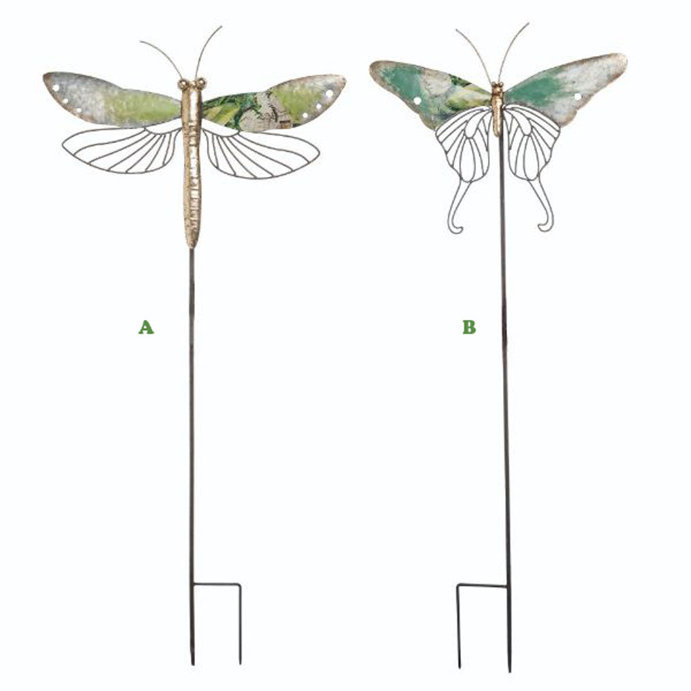Transpac, Mystic Moth Or Dragonfly Yard Stake, Assorted & Sold Separately
