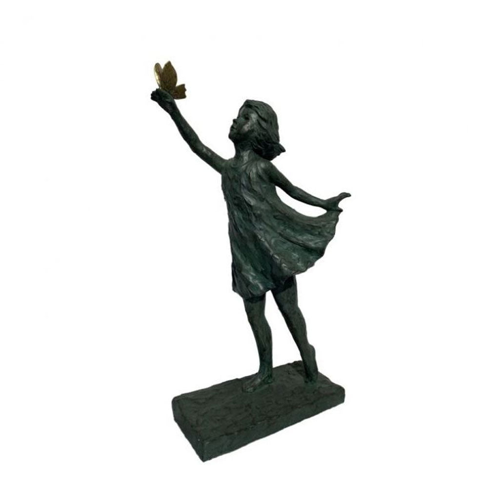 Regency, Garden Girl W/Butterfly, Bronze, 19"