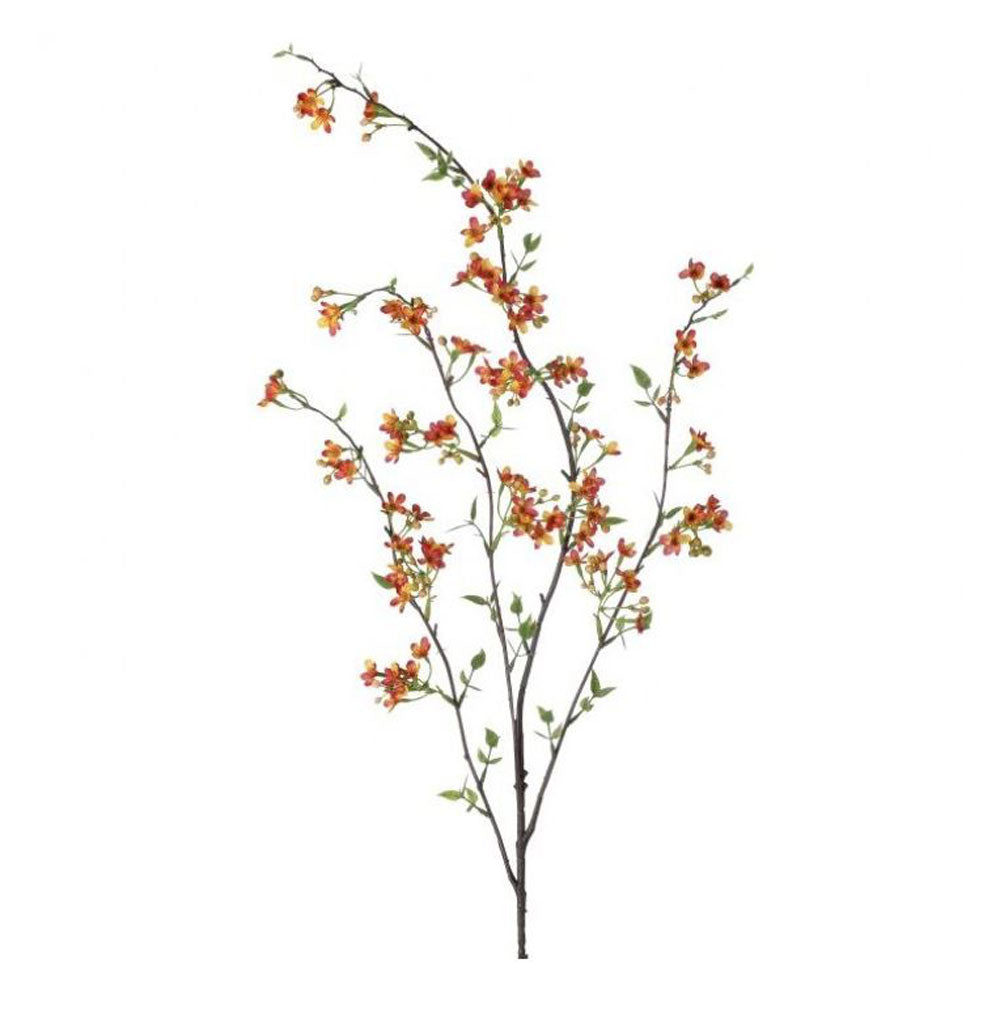 Regency, Wax Flower Spray, 40", Orange & Yellow