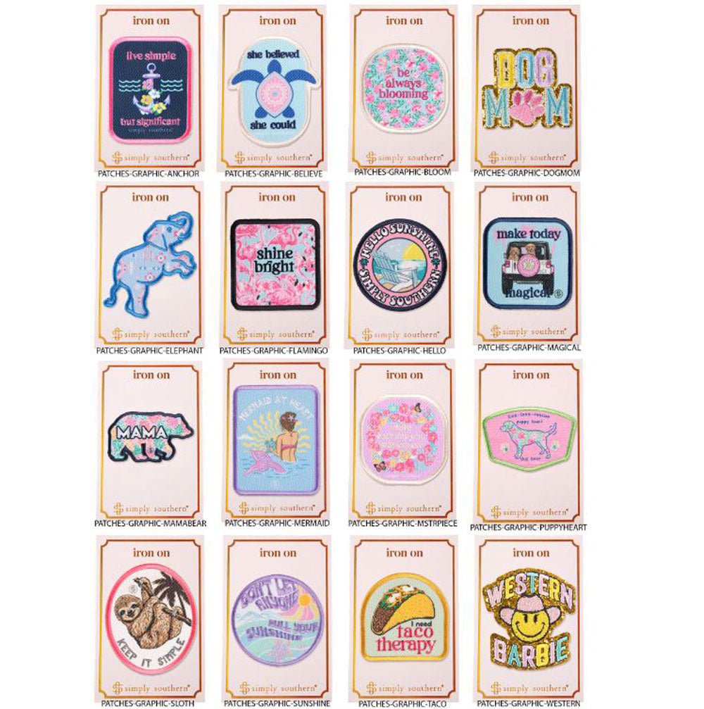 Simply Southern, Graphic Patches, Assorted & Sold Separately