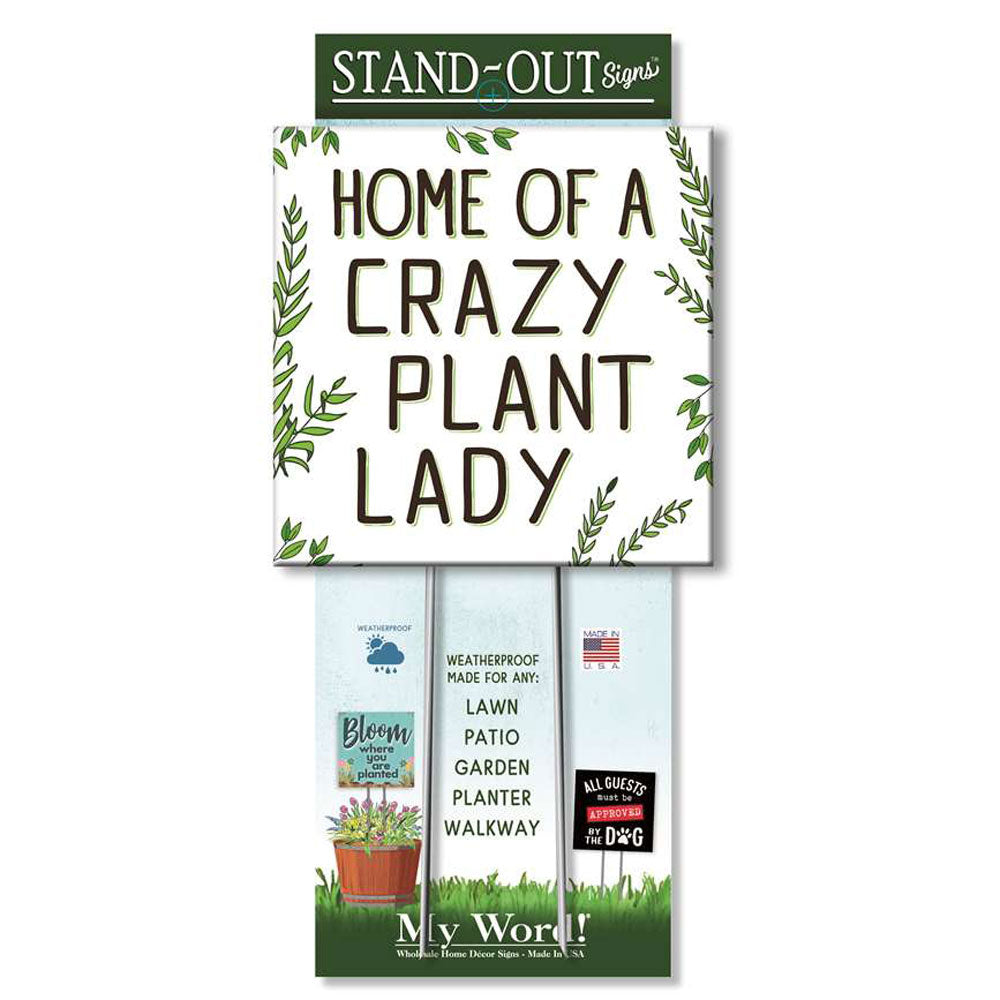 My Word, Home of a Crazy Plant Lady Square Board