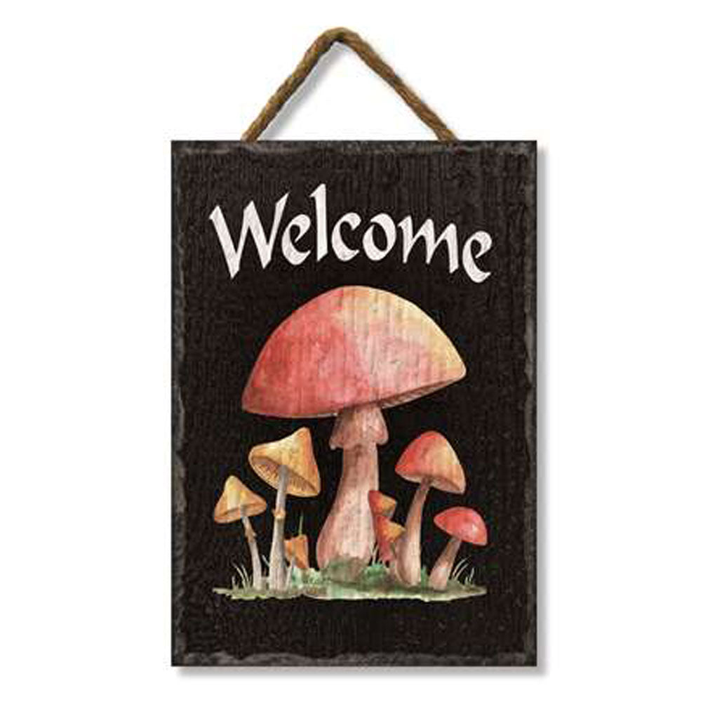 My Word, Mushroom Welcome Slate Impression