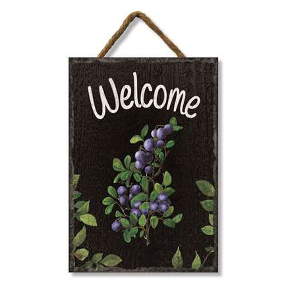 My Word, Blueberries Welcome Slate Impression