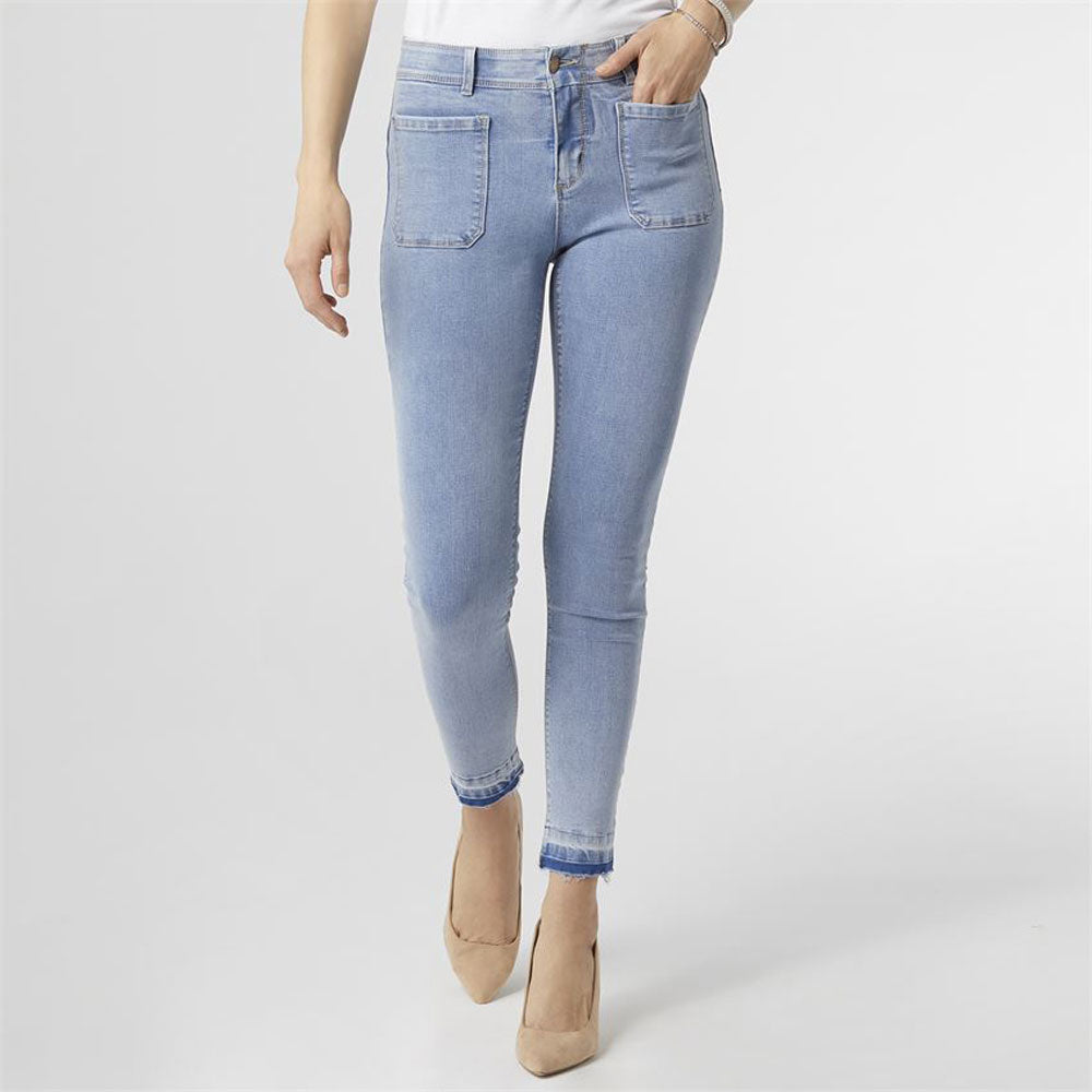 Coco + Carmen, OMG Zoey Zip Skinny With Dark Wish Bottom