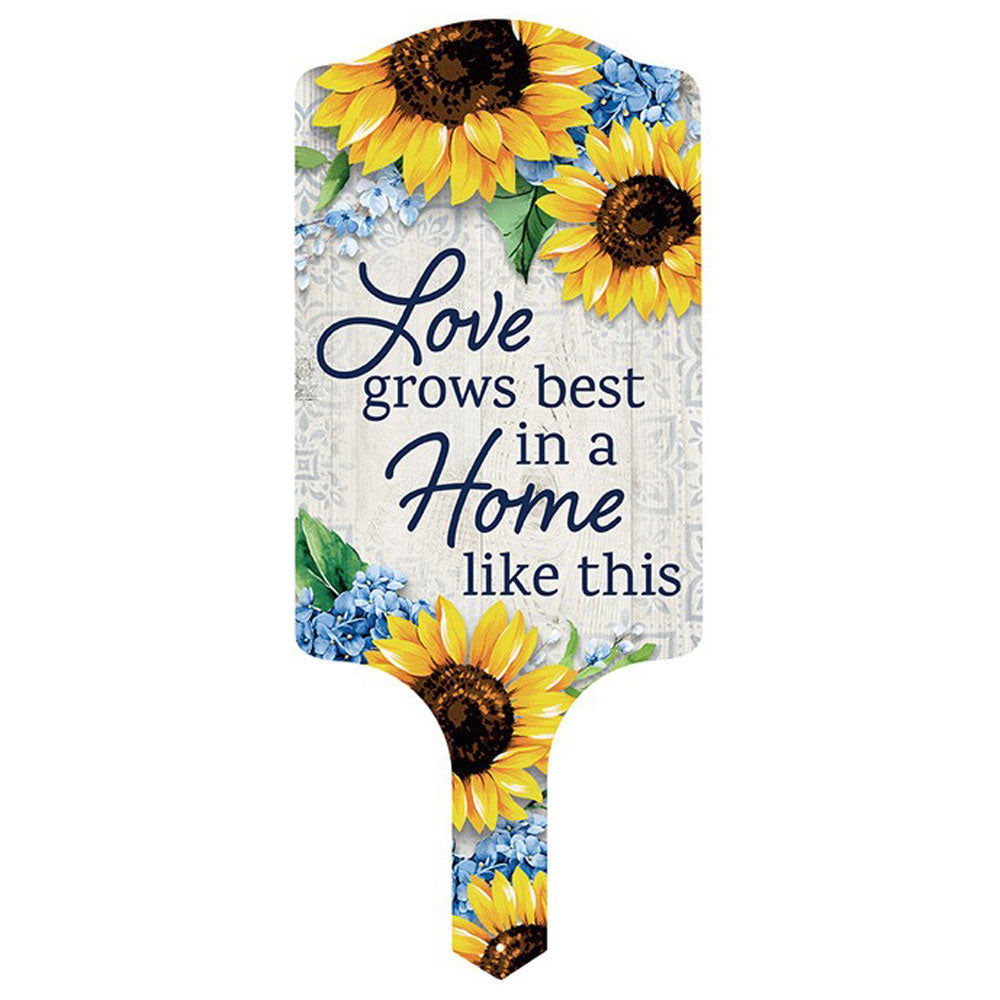 Carson, Love Grows Best Garden Stake