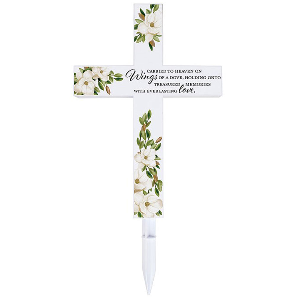Carson, Carried to Heaven Solar Cross Stake
