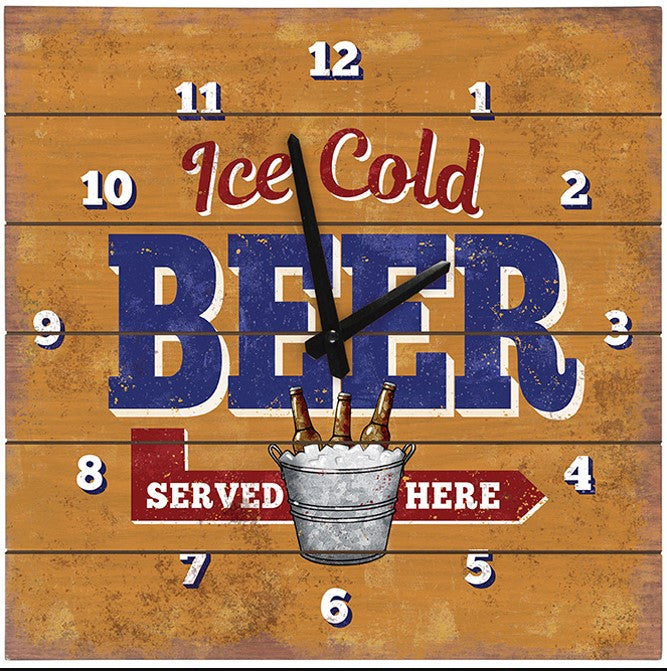 Carson, Ice Cold Beer Wall Clock