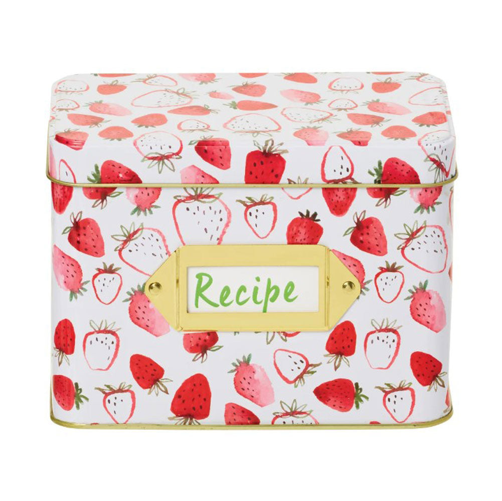 CR Gibson, Strawberry Fields Recipe Box