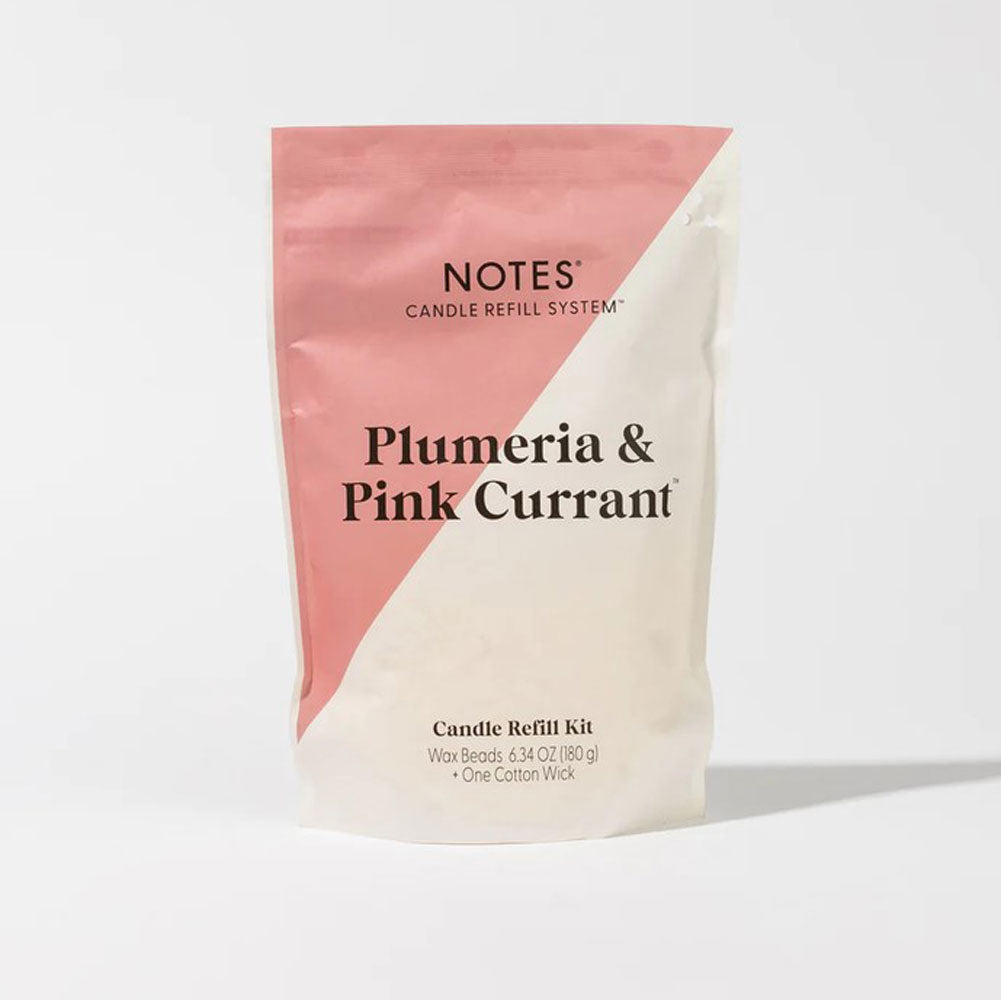 Notes, Plumeria & Pink Currant Candle Refill Kit, 6.34 oz.