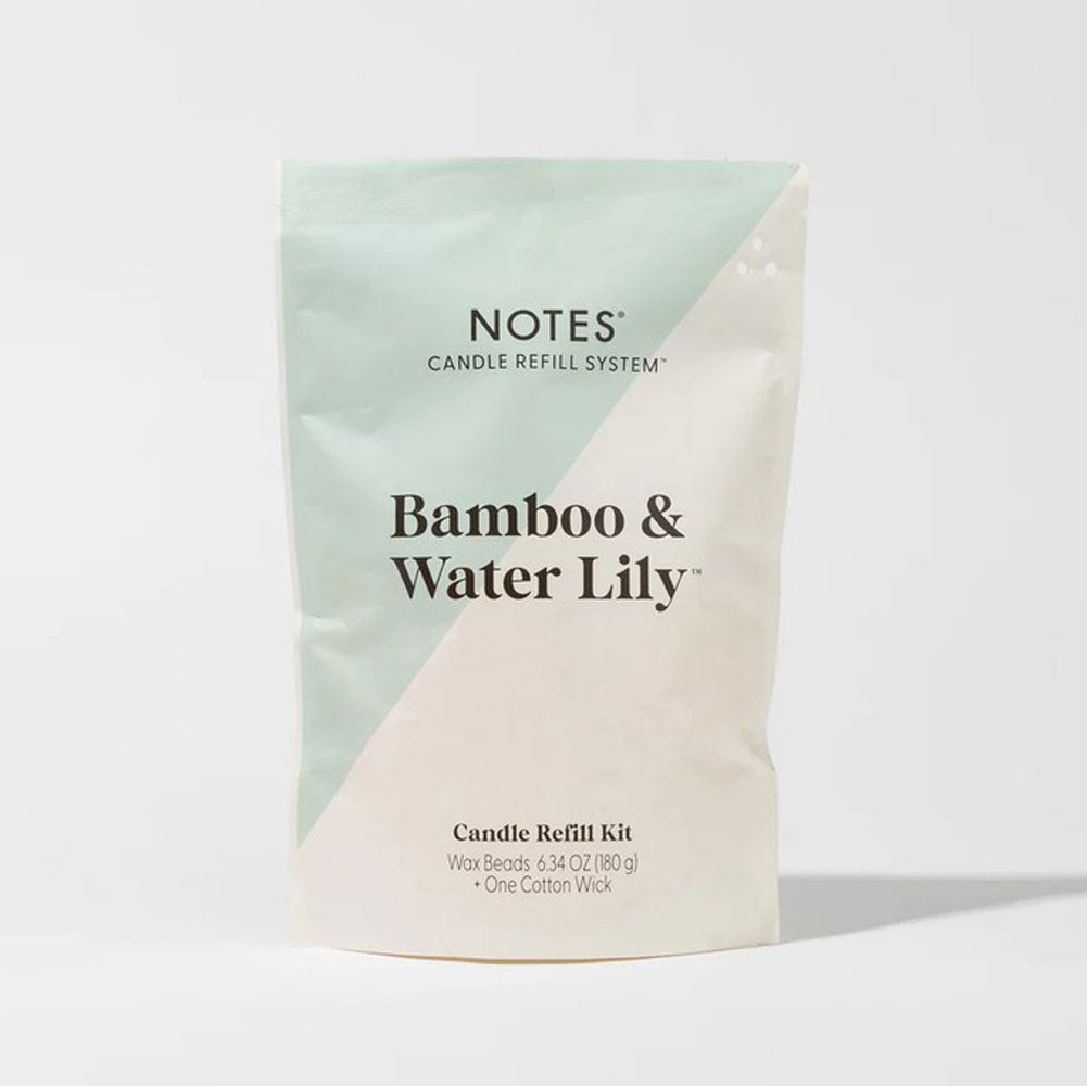 Notes, Bamboo & Water Lilly Candle Refill Kit, 6.34 oz.