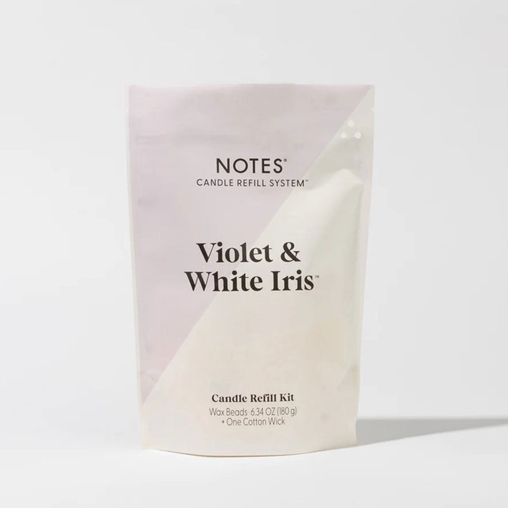Notes, Violet & White Iris Candle Refill Kit, 6.34 oz.
