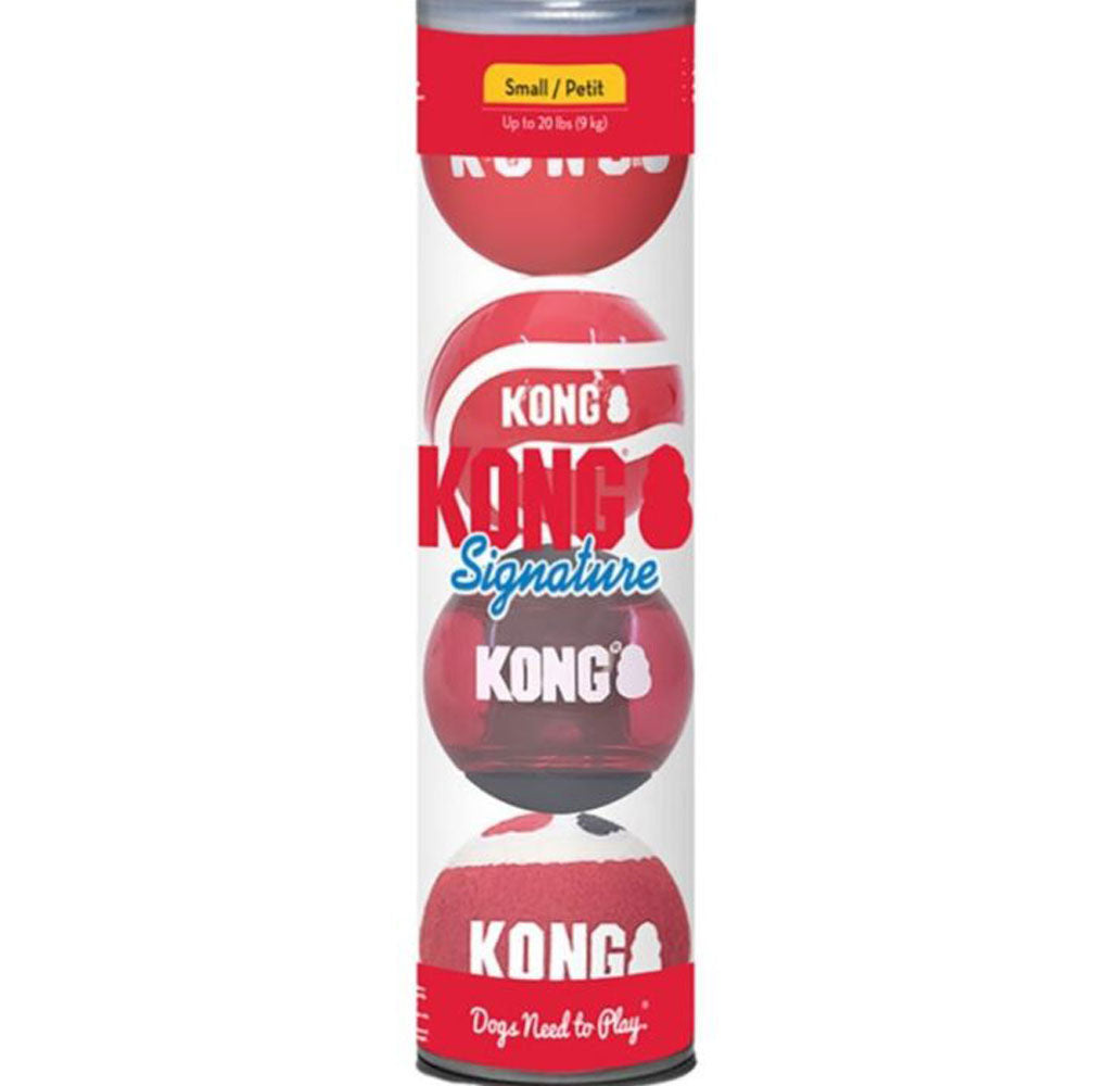 Kong, Signature Ball, 4pk, Small