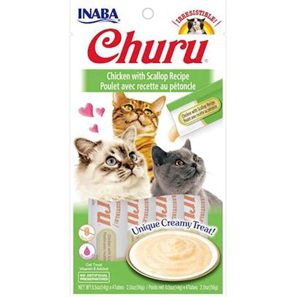 Ciao, Inaba Churu Chicken & Scallop 4 Pack, 2 oz.