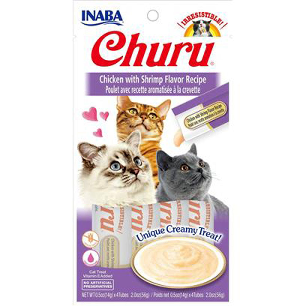 Ciao, Inaba Churu Chicken & Shrimp 4 Pack, 2 oz.