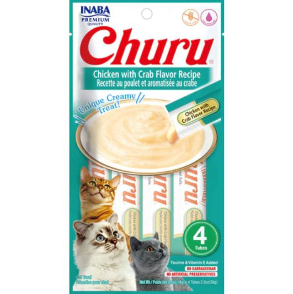 Ciao, Inaba Churu Chicken & Crab 4 Pack, 2 oz.