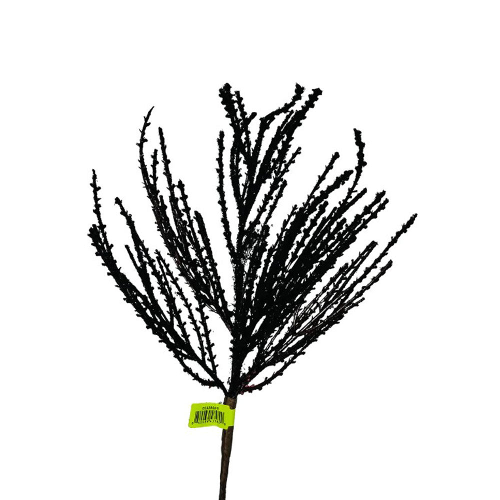 Liberty Floral, Black Flocked Pine Pick, 18"