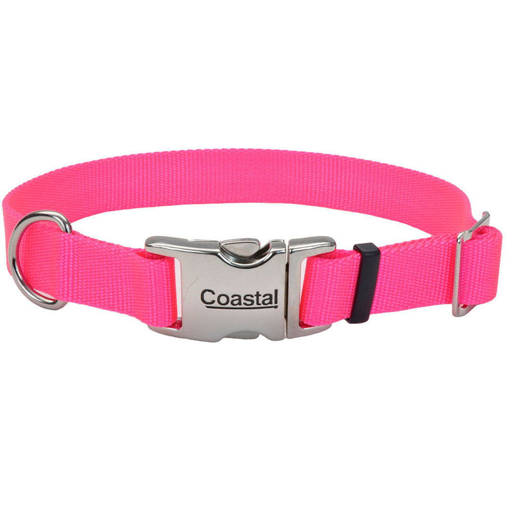 Coastal Pet, Titan Metal Collar, Neon Pink