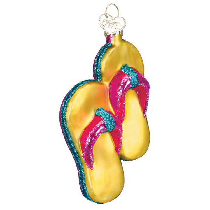 Old World, Yellow Flip-Flops Ornament