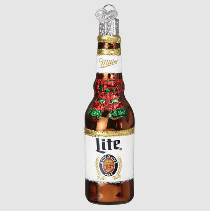 Old World, Holiday Miller Lite Bottle Ornament