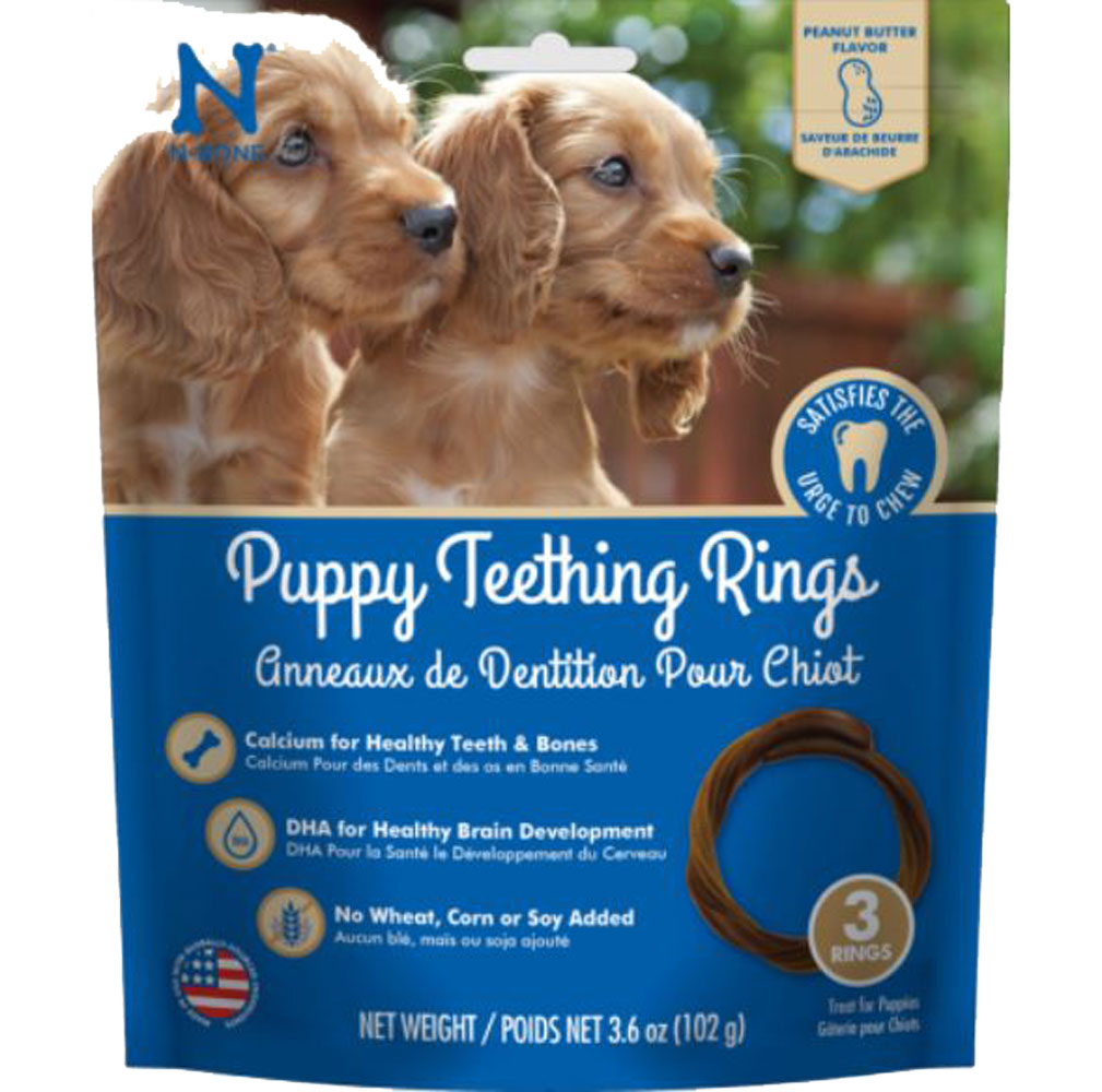 N-Bone, Puppy Teething Rings, Peanut Butter 3 Pack