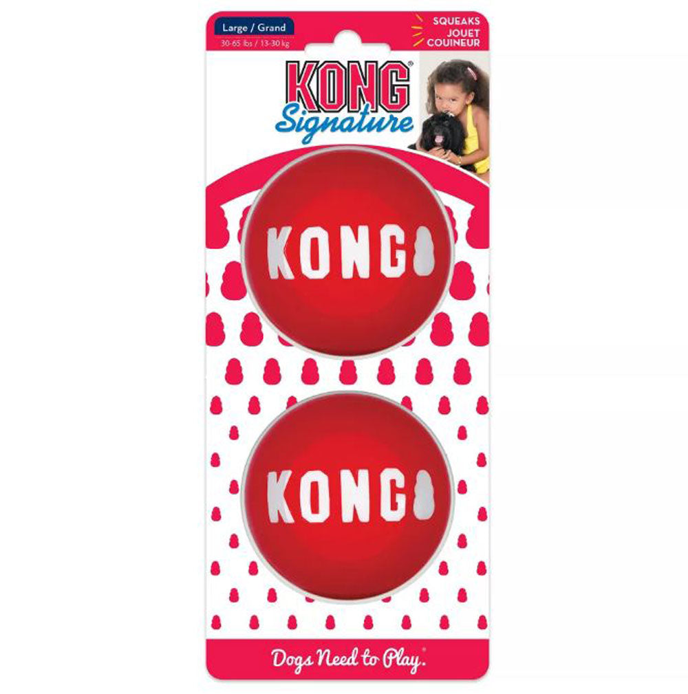 Kong, Signature Balls, 2pk, Medium