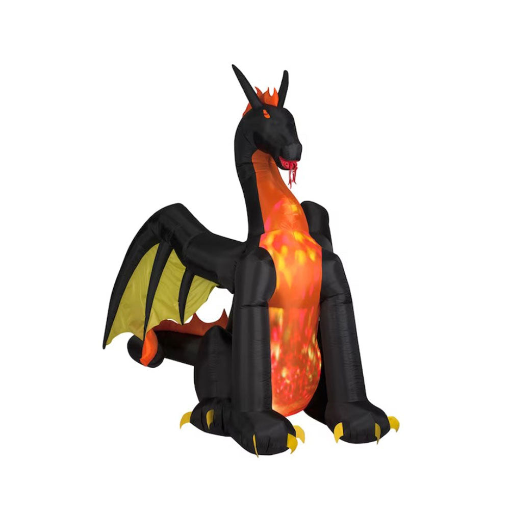 Gemmy 9' Animated Airblown Fire & Ice Dragon