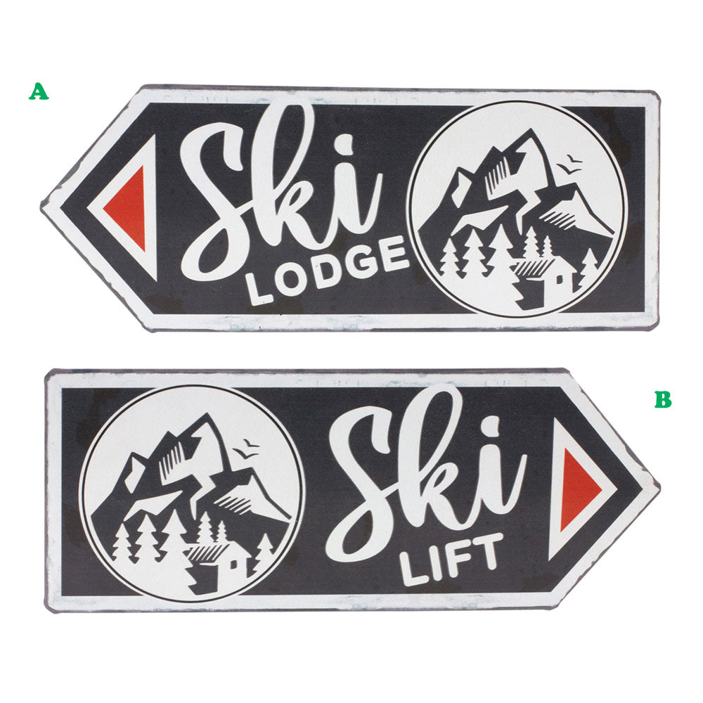 Melrose International, Ski Lift or Lodge Arrow Sign, Assorted & Sold Separately