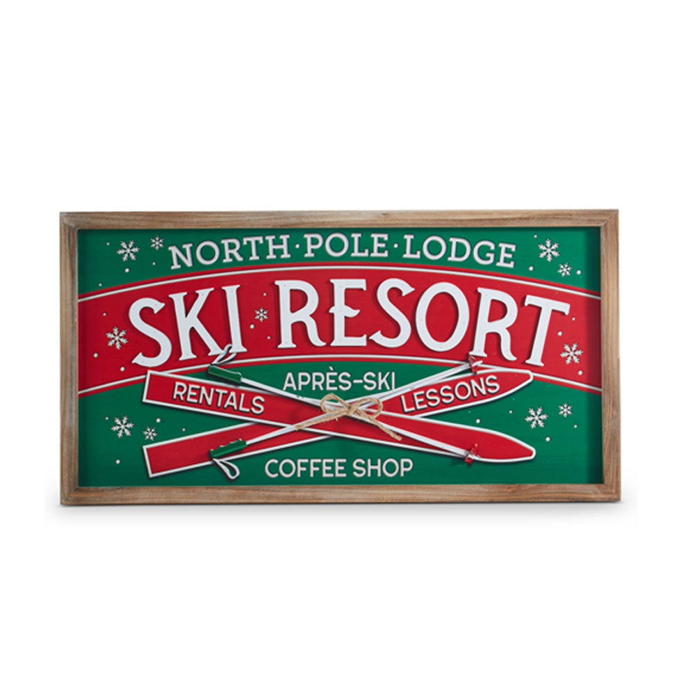 Raz Imports, 24.75'' Ski Resort Wall Art