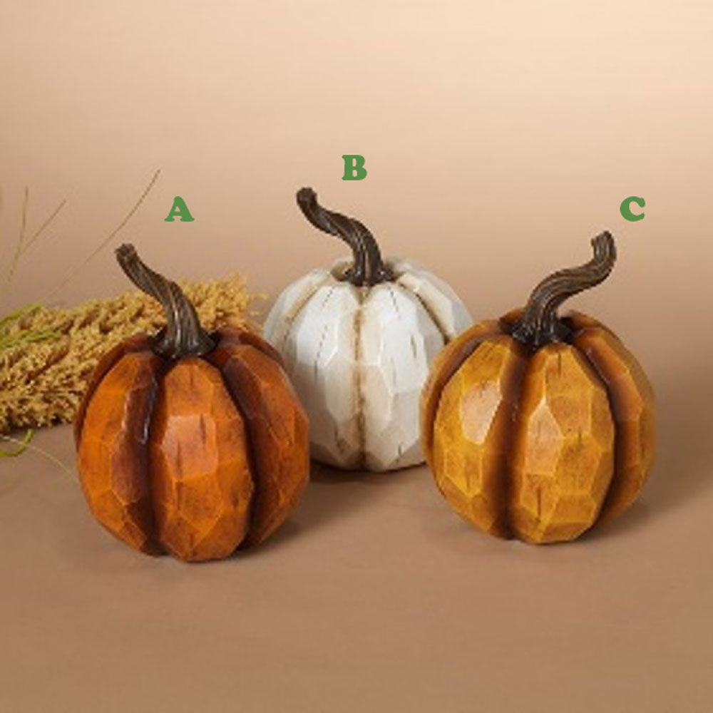 Gerson, Harvest Pumpkin Resin, 6", Assorted & Sold Separately