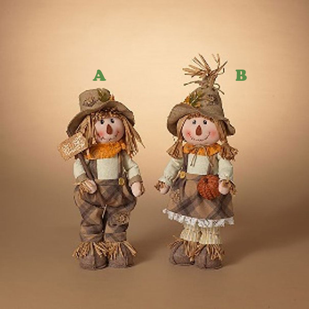 Gerson, Standing Plush Scarecrow, 19", Brown, Assorted & Sold Separately