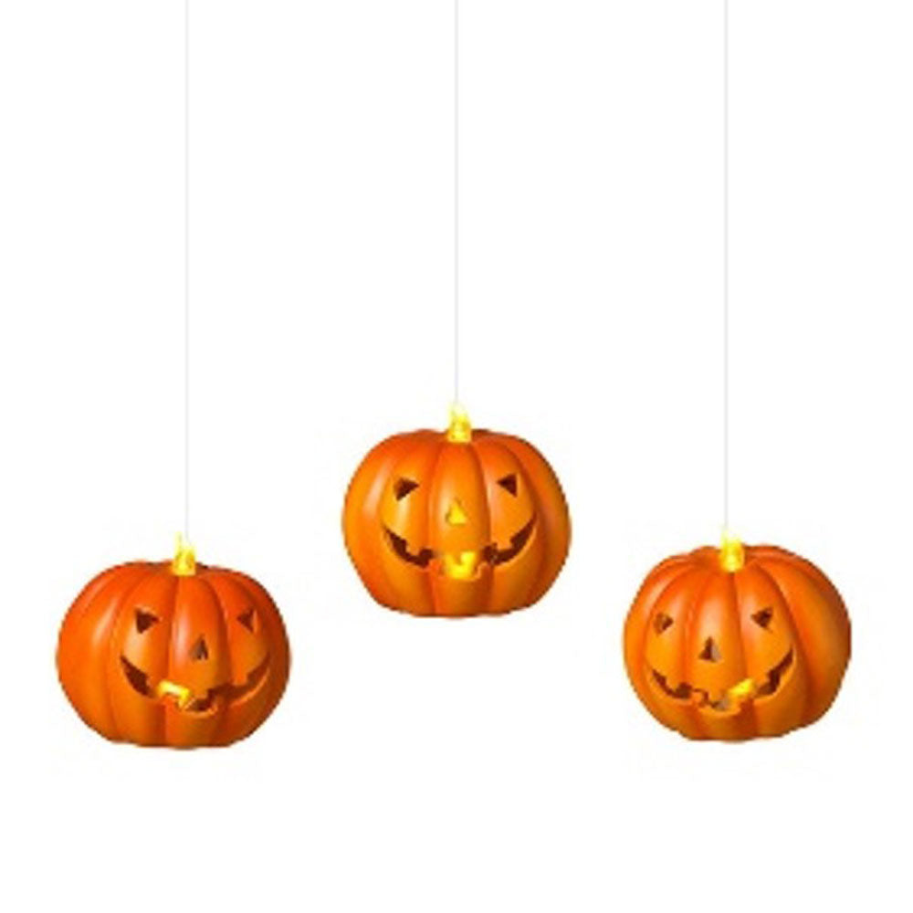 Gerson, Hanging Halloween Pumpkins Set, 3 pc, Battery Operated
