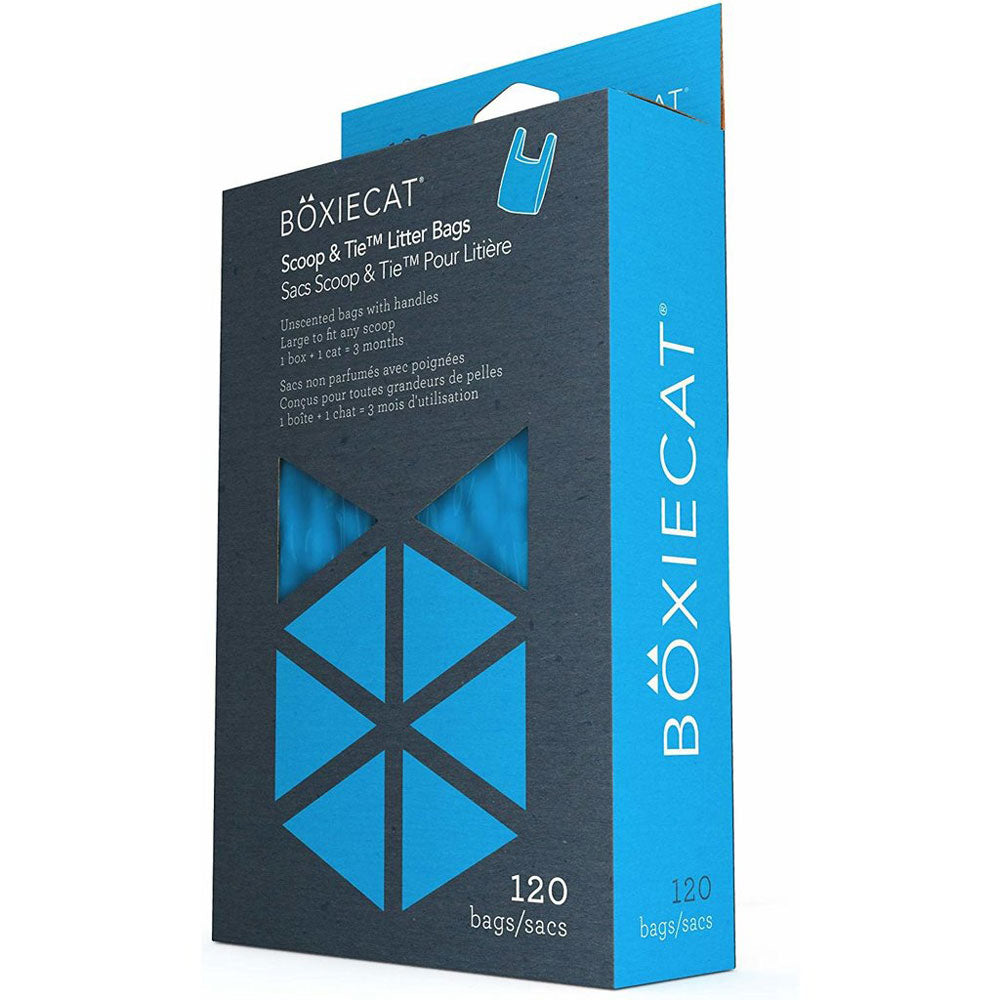 Boxiecat, Scoop & Tie Litter Bags, 120 CT