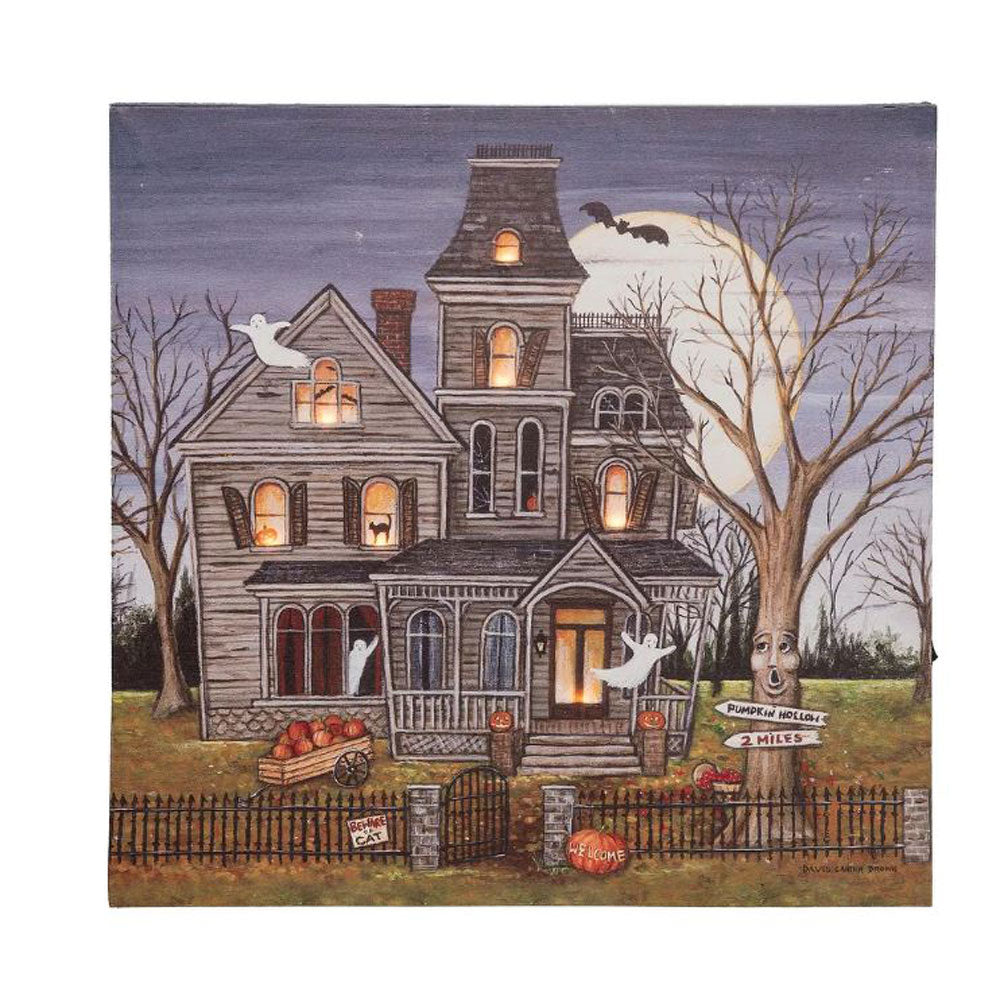 C&F, Haunted House LED Wall Art