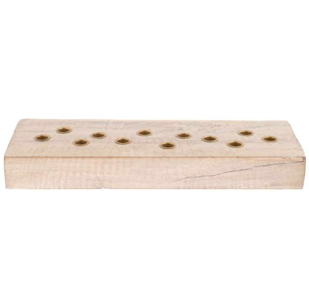 Karma, Wood Slab taper Candle Holder