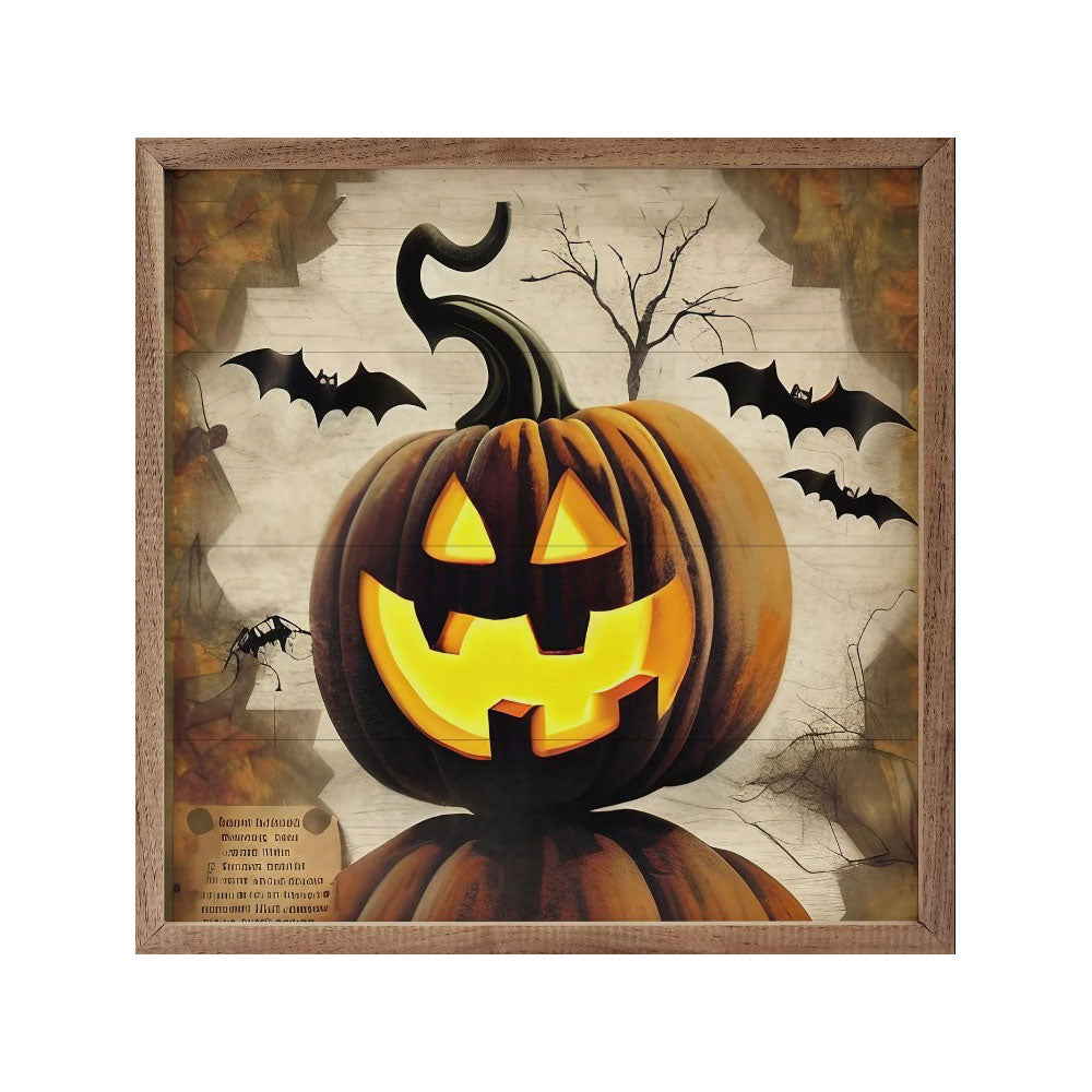Kendrick Home, Halloween Lantern Bats Art, 16'' x 16''