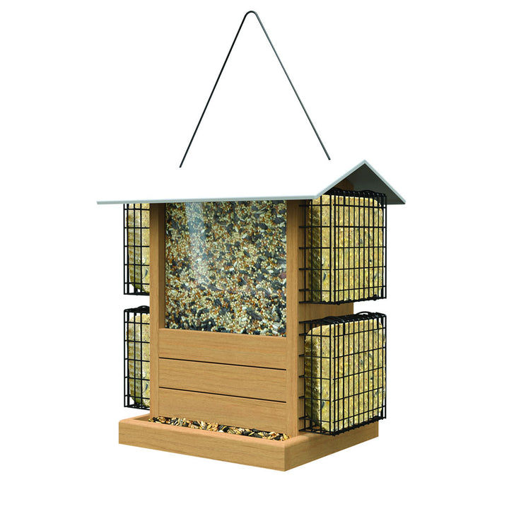 Nordic, Deluxe Ranch Feeder, Teak/White