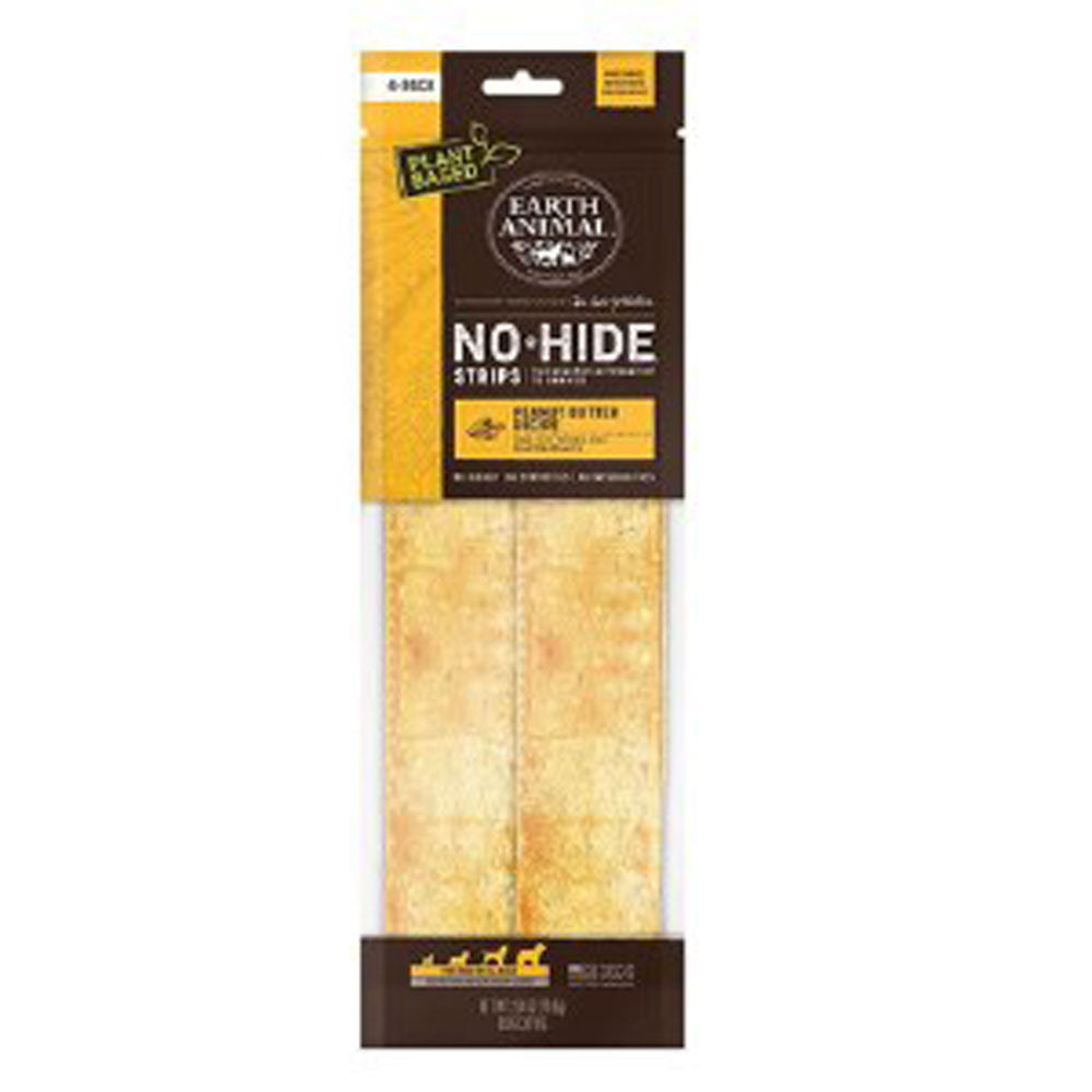Earth Animal, No Hide Strips, Peanut Butter 4 pack