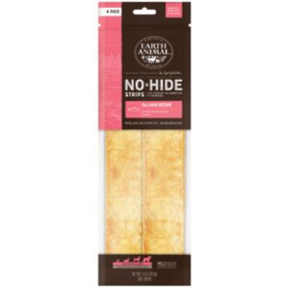 Earth Animal, No Hide Strips, Salmon 4 Pack