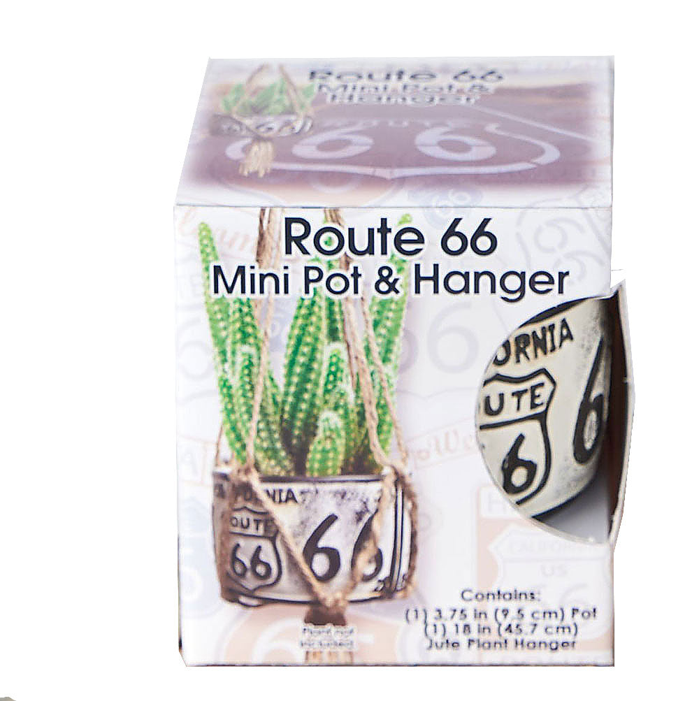 Route 66 Planter w/ Hanger
