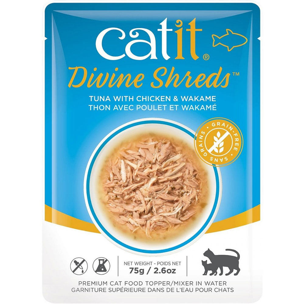 Catit, Divine Shreds Tuna & Chicken W/Wakame
