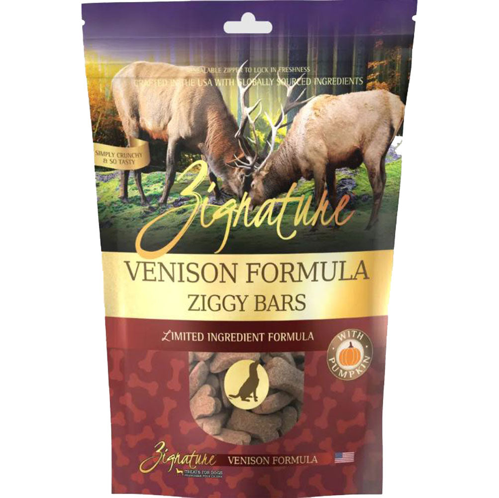 Zignature, Ziggy Bar, Ground Fed Venison, 12 oz.