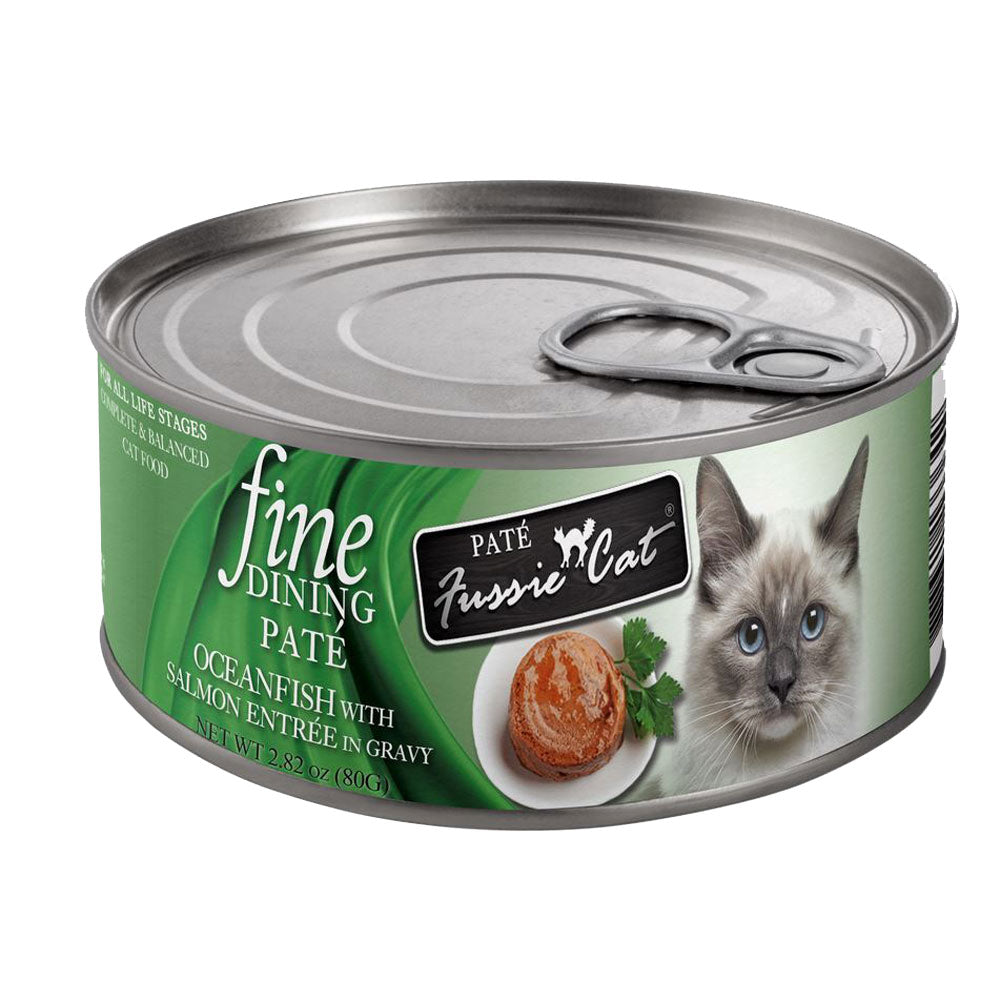 Fussie Cat, Ocean Fish & Salmon Pate, 2.8 oz.