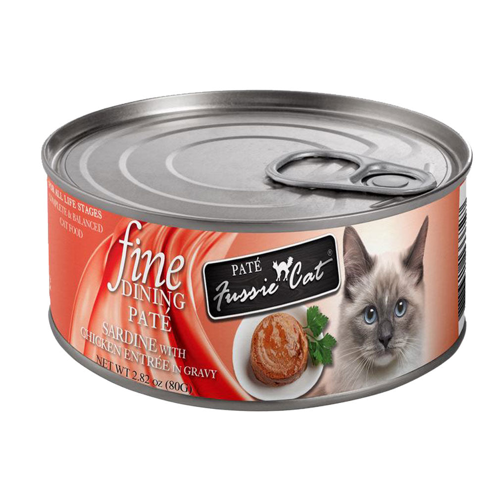 Fussie Cat, Sardine & Chicken Pate, 2.8 oz.
